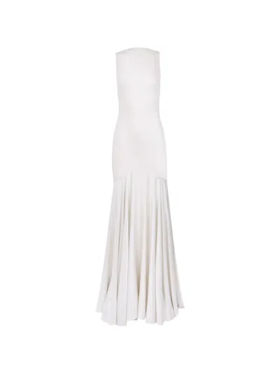 Nina Ricci Cowl-back Mermaid Maxi Dress In White