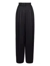 Nina Ricci Crepe Satin Trousers In Black