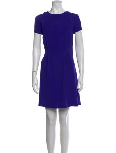 Pre-owned Nina Ricci Crew Neck Mini Dress In Purple