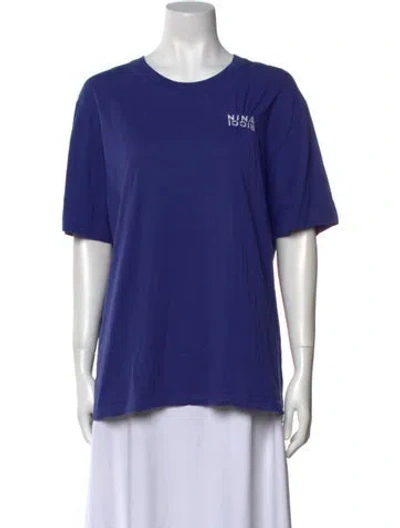 Pre-owned Nina Ricci Crew Neck Short Sleeve T-shirt In Blue