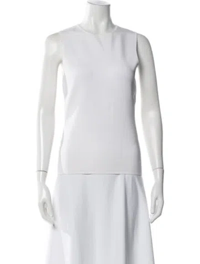 Pre-owned Nina Ricci Crew Neck Sleeveless Top In Neutral
