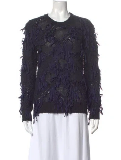 Pre-owned Nina Ricci Crew Neck Sweater In Blue