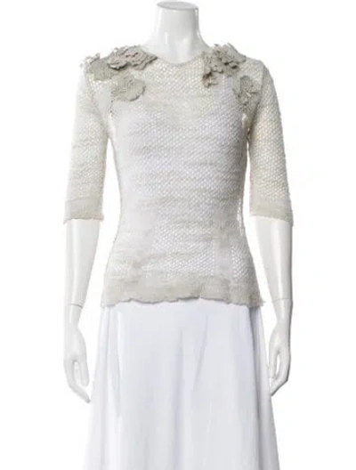 Pre-owned Nina Ricci Crew Neck Sweater In Neutral