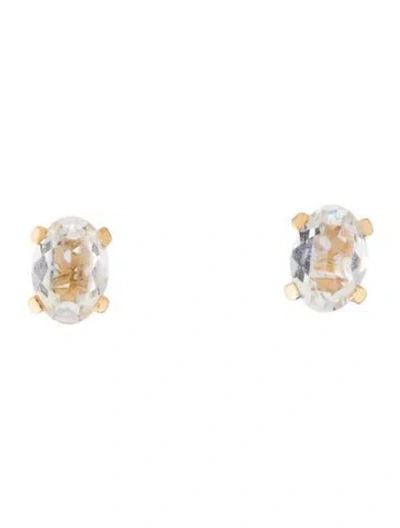 Pre-owned Nina Ricci Crystal Clip-on Earrings In Multi