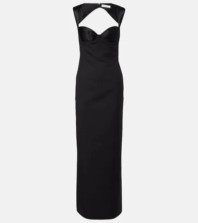 NINA RICCI CUTOUT VIRGIN WOOL CORSET GOWN