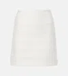 Nina Ricci Mini Skirt In Denim And Tweed Xl In White