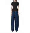 Nina Ricci Denim Boyfriend Pant In Bleu Fonce In Multi