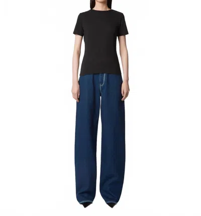 Nina Ricci Denim Boyfriend Pant In Bleu Fonce In Multi