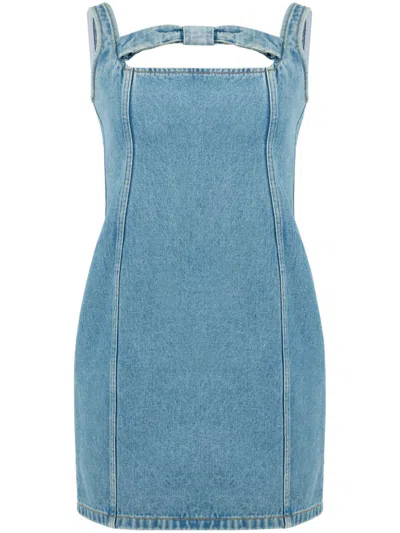 Nina Ricci Denim Mini Dress In Blau