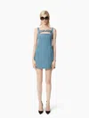 Nina Ricci Denim Mini Dress In Blue