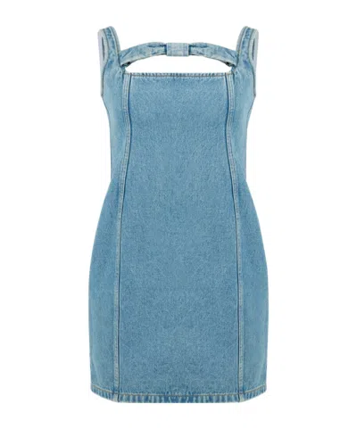 Nina Ricci Denim Mini Dress In Blue
