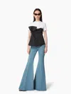 Nina Ricci Distressed Flared Jeans In Blue