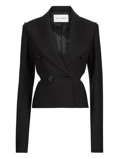 Nina Ricci Double-breasted Blazer In Black