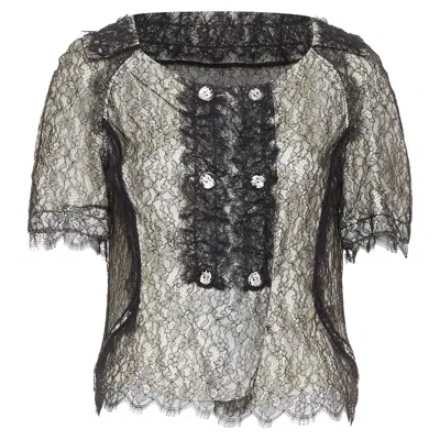 Nina Ricci Double Breasted Blouse In Black