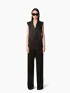 Nina Ricci Double-breasted Sleeveless Jacket In Black