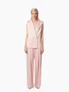 Nina Ricci Double-breasted Sleeveless Jacket In Pink