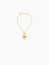 Nina Ricci Double Heart Necklace In Brass One Size In Gold