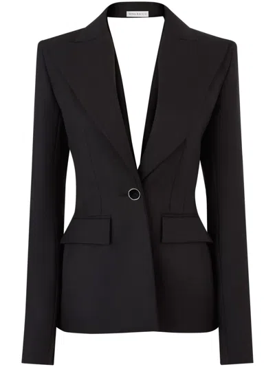 Nina Ricci Draped-back Blazer In Black