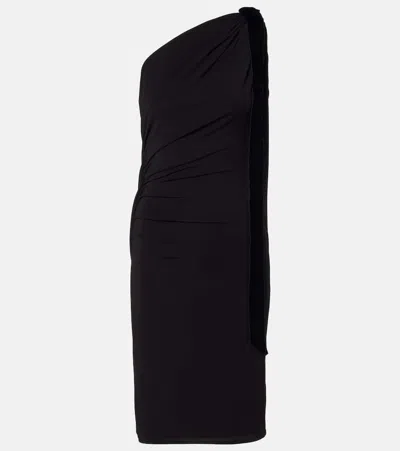 Nina Ricci Draped One-shoulder Minidress In Black