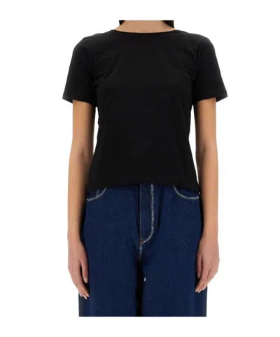 Nina Ricci Slim-fit T-shirt With Draped Open Back In Black