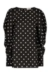 Nina Ricci Polka-dot Print Shift Dress In Black