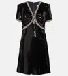 Nina Ricci Sequin-design Mini Dress In Schwarz