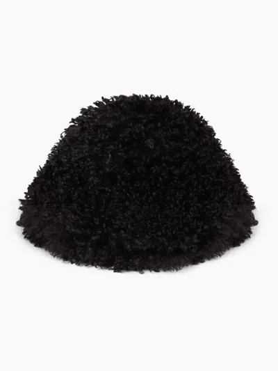 Nina Ricci Faux Fur Bucket Hat Tu In Black