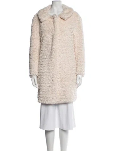 Pre-owned Nina Ricci Faux Fur Faux Fur Coat In White