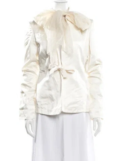 Pre-owned Nina Ricci Faux Fur Jacket In Neutral