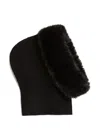 Nina Ricci Faux-fur Wool Balaclava In Black