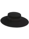 Nina Ricci Felted Wool Canotier Hat In Black