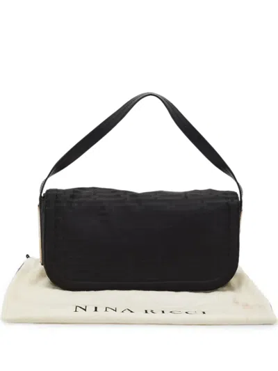 Pre-owned Nina Ricci Flap Shoulder Bag In Black