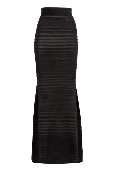 NINA RICCI FLARED KNIT SKIRT