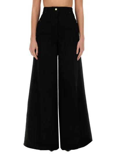 Nina Ricci Flared Pants - Regular Fit In Black
