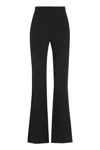 Nina Ricci Flared Leg Trousers Belt Loops In Black