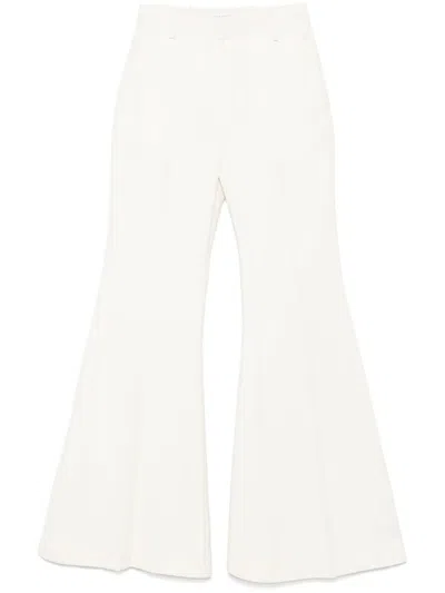 Nina Ricci Flared Trousers In Neutrals