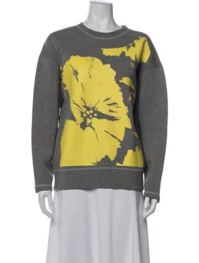 Pre-owned Nina Ricci Floral Print Crew Neck Sweatshirt In Multi