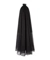 Nina Ricci Fluid Halterneck Transparent Dress In Black