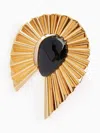 Nina Ricci Fluid Wing Brooch In Black