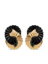 Nina Ricci Fluid Wings Pleated Earrings In Gold