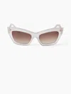 Nina Ricci Full Moon Cat-eye Sunglasses Tu In White
