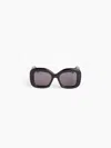 Nina Ricci Full Moon Oversize Shiny Black Sunglasses Tu