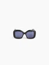 NINA RICCI FULL MOON OVERSIZE SHINY BLACK SUNGLASSES TU