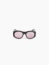 Nina Ricci Full Moon Round Shiny Black Sunglasses Tu