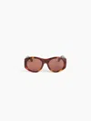 Nina Ricci Lunettes De Soleil Full Moon Round Havane Brillant Tu In Brown