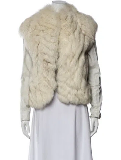 Pre-owned Nina Ricci Fur Coat In Neutral
