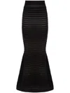 Nina Ricci Flared Knit Skirt In Black
