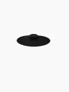 Nina Ricci Wide Brim Black Wool Felt Large Capeline