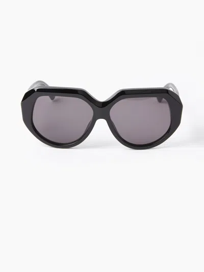 Nina Ricci Gros-grain Oversize Sunglasses Tu In Black