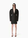 Nina Ricci Halter Cocoon-sleeve Coat In Black